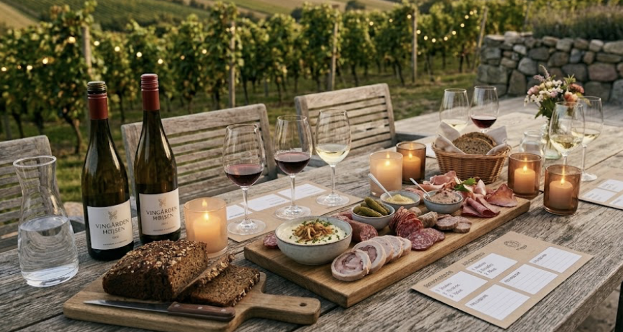 Seden Borgerforening glæder sig til vinsmagning og pølsebord - skal du med? (Grafik: Seden Borgerforening / AI)